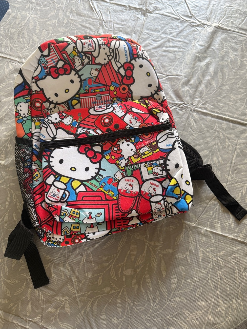 Hello Kitty Red, White & Black Kids Backpack